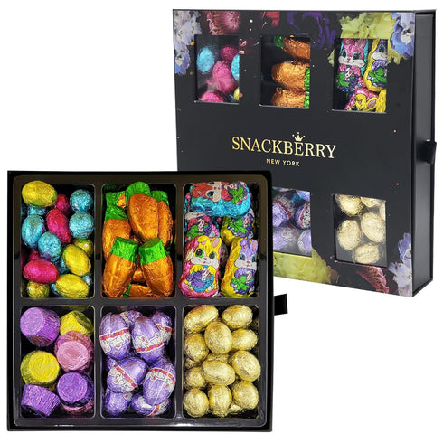 Easter Candy and Chocolate Platter with Milk Chocolate Bunnies, Chocolate Carrots, Cookies & Cream Eggs, and More!