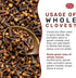 Whole Cloves 7 Oz Bag - Great for Foods, Tea, Pomander Balls, and Potpourri by Spicy World