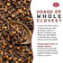 Whole Cloves 3.5 Oz Bag, Great for Foods, Tea, Pomander Balls, and Potpourri by Spicy World