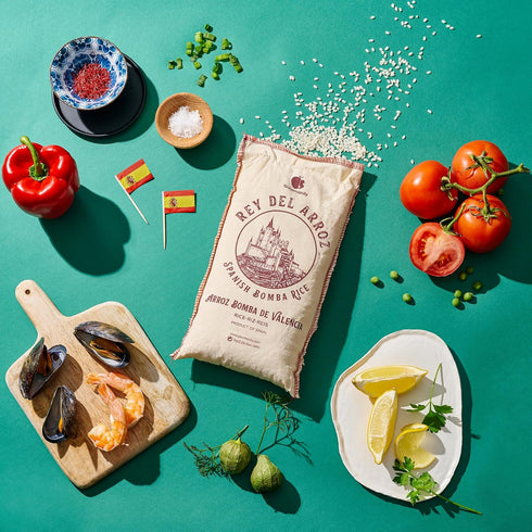 2.2 lb Arroz Gourmanity Spanish Bomba Rice for Paella, Rey del Authentic Spanish Bomba Rice from Spain