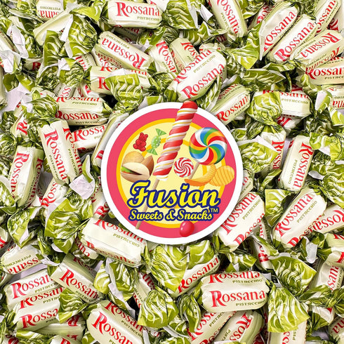 1 Rossana Pistachio Candy Pound Bag Italian Hard Candy Individually Wrapped Classic Pistachio Treat Puntini Style