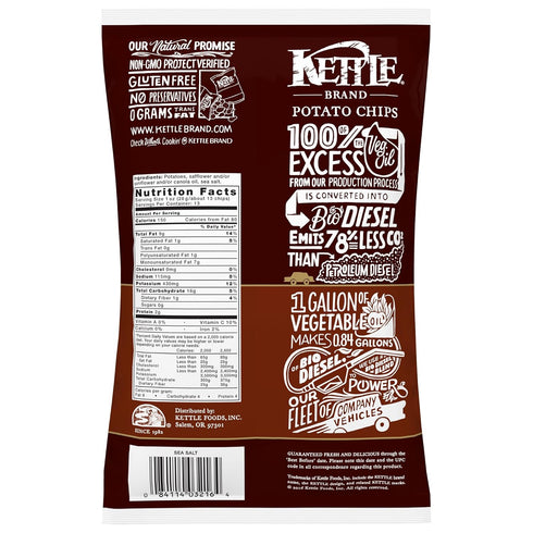 13 (Pack 2) Kettle Brand Foods, Chip Potato Sea Salt, Ounce