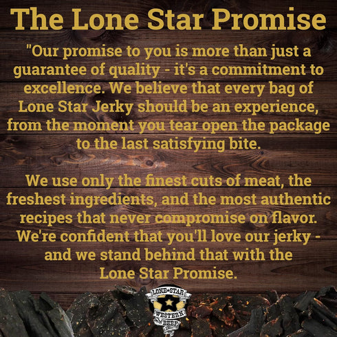 1 Lone Star Original Flavored Beef Jerky - Pound Resealable Bag - Hickory Smoked Handcrafted Flavor - High Protein