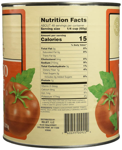Chef's Quality #10 Tomato Sauce cans