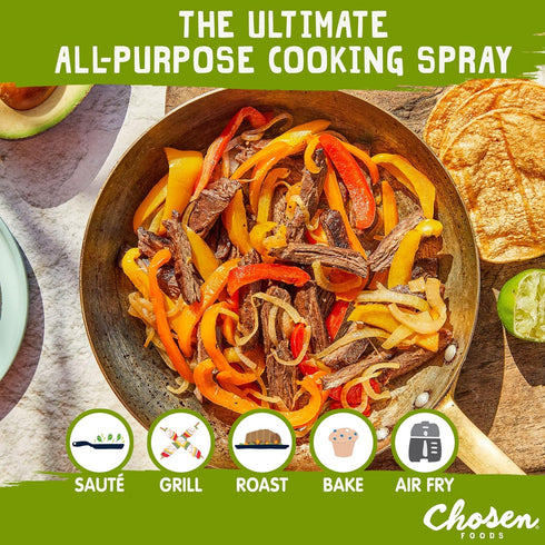 Chosen Foods 100% Pure Avocado Oil Spray - Keto and Paleo Friendly Cooking Spray for Baking and Frying