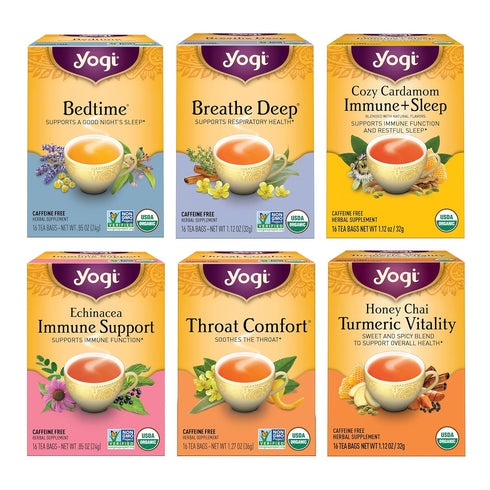 Yogi Get Well Tea Sampler (6 pk, 16 ea) - Organic Herbal