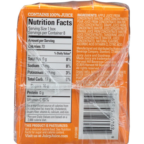 4.23 8 Count (Pack 5) Juicy Juice Orange Tangerine, Ounce Boxes