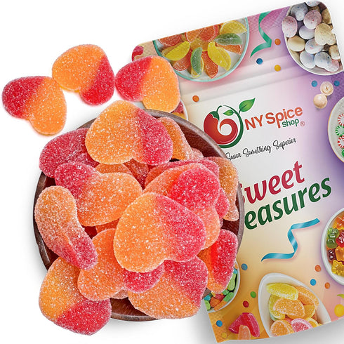 NY Spice Shop Peach Hearts Gummy Candy - 3 Pound Peach Flavored