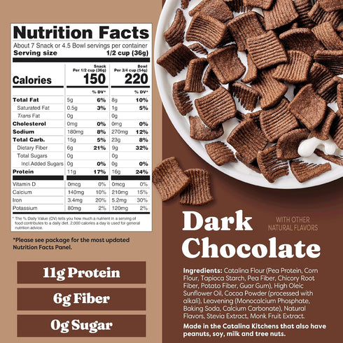 11g 9 oz. (Pack 2) Catalina Crunch Protein Cereal - Sugar Free Breakfast Cereal with of Protein - Gluten Free, Keto