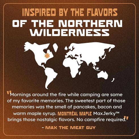 2.5 OZ (4 Pack) MaxJerky Montreal Maple Bacon Burnt Ends, Smoked Bacon Jerky