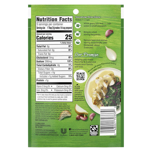 1.2 oz Knorr Gravy Mix Roasted Chicken Gravy For Delicious Easy Meals and Side Dishes No Artificial Flavors, No Added