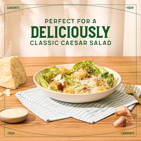 12 oz., Cardini's Light Caesar Dressing, fl. Made with Parmesan Cheese, Vinegars, Garlic and Anchovies, Perfect Chicken