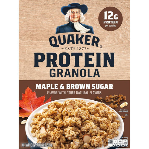 18oz Quaker Protein Granola, Maple and Brown Sugar