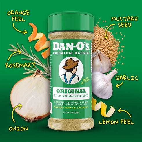 3 3 Pack (3.5 oz) Dan-O's Seasoning Small Bottle Combo | Original, Chipotle, & Spicy |