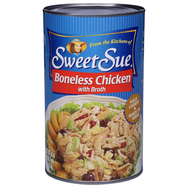 Sweet Sue Canned Boneless Chicken with Broth - 10g Protein per Serving