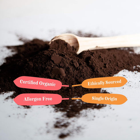 Weirdo Good 14 oz. Black Velvet Cacao Powder Organic, Allergen-Free, Premium Ultra-Dutched Cocoa for Baking
