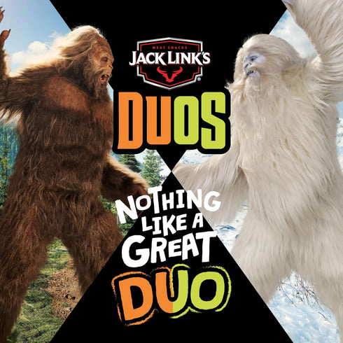 (4 Pack) 3.25 oz 9g 100% Jack Link's DUOs Jalapeno and Mango Beef Jerky - Bags - Ready to Eat Protein Snacks - Protein