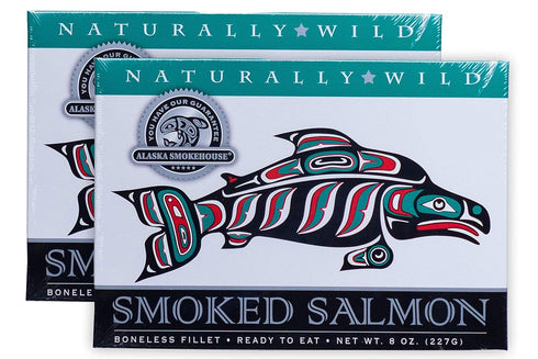 Alaska Smokehouse Smoked Salmon, 8oz, 2 Pack