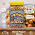 14oz (400g) 5 Rani Roasted Chana (Chickpeas) Black Pepper Flavor PET Jar ~ All Natural | Vegan | No Preservatives |
