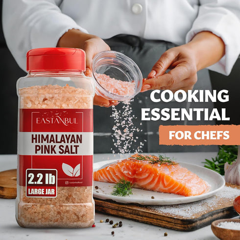 2.2lb, 100% Eastanbul Himalayan Pink Salt for Grinder Refill, Pink Himalayan Sea Salt Coarse Grain, Pure, Chef-Grade