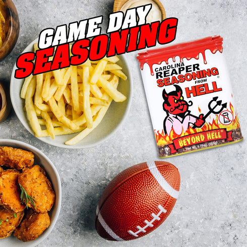 Carolina Reaper Seasoning From Hell - 5.25 oz - SALT FREE Premium Gourmet Spicy Seasoning