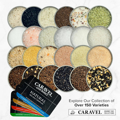 Set 12 Sea Salt Gift - Infused & Spicy Salt Sampler Collections - Flavors with Reusable Tins - Great Gifts for Everyone