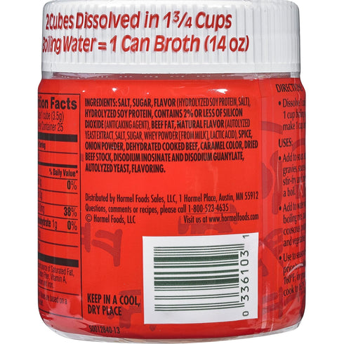 Herb-ox 25 3.25 oz Beef Bouillon Cubes, Beef Stock Seasoning, Ct