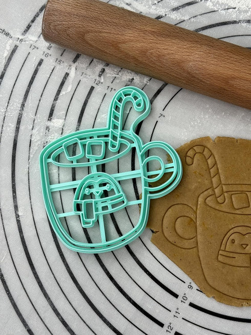 3D Kitchen Art Penguin Hot Chocolate Cosy Collection Cookie Cutter and Mold Produced by