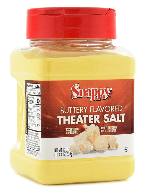 19 oz, 12-Count Snappy Butter Popcorn Seasoning, Case, Movie Theater-Style Buttery Salt Blend