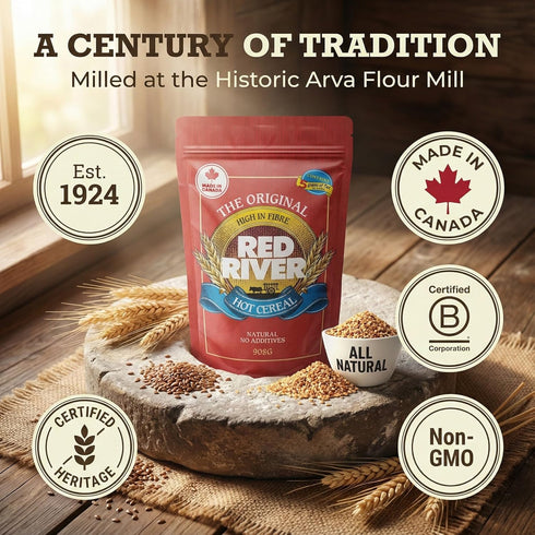 (2lbs 908g) (1-Pack) Red River Cereal - Cracked Wheat Hot Cereal / Made in Canada at Arva Flour Mills - All Natural