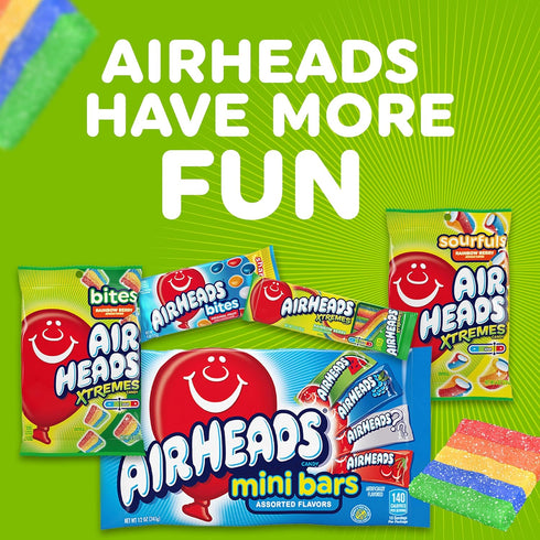 30.4 Airheads Xtremes Sweet and Sour Candy Bites, Chewy Candy Bag, Rainbow Berry Artificially Flavored, Ounces