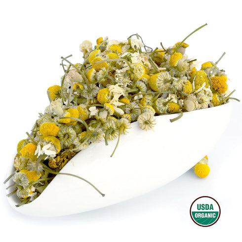 1LB (16Oz) 100% 1 lb Chamomile Tea CERTIFIED Organic (USDA seal) Chamomile Flowers Herbal Tea (Matricaria Chamomilla)