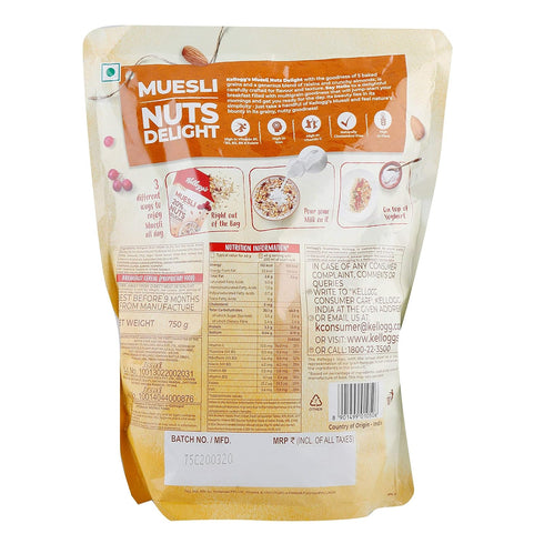 Fresh Produce 750g Kellogg's Muesli - Nuts Delight, Pouch