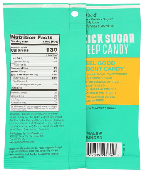 1.8 Smart Sweets, Peach Rings, Ounce