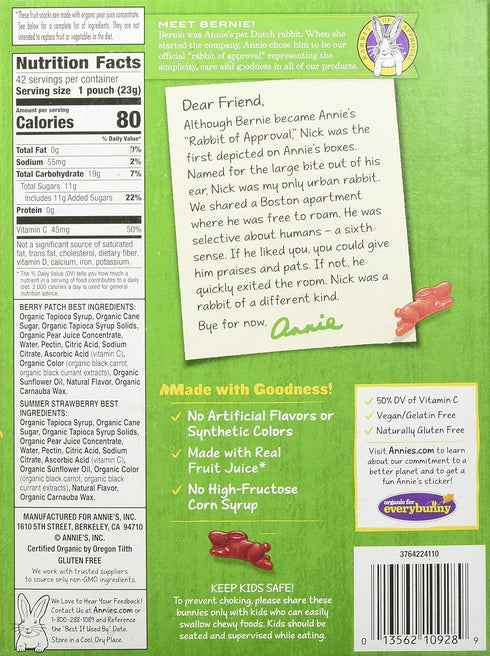 Pack (42 Pack 0.8 Oz 34 Oz Annie's Homegrown Homegrown Fruit Snacks Variety Net Wt Net Wt )