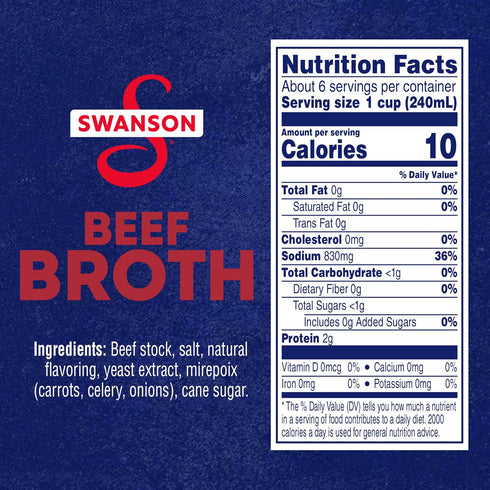 48 oz. SWANSON S Beef Broth, Carton
