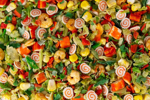 (7.5 oz, Ramen Eats Classic Seafood Mix with Dried Vegetables Toppings for Noodles Seafood Mix)