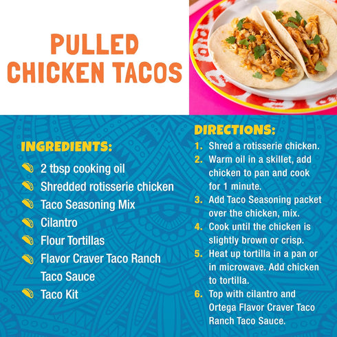 Ortega Grande Taco Kit, 12 Taco Shells & 8 Tortillas with Seasoning and Sauce