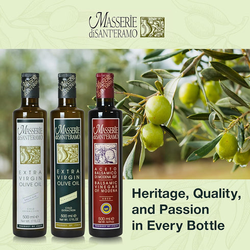 25.5 Oz (Pack 1) Masserie di Sant'Eramo Flavorful Italian Extra Virgin Olive Oil Cold Pressed - Robust Olive Oil