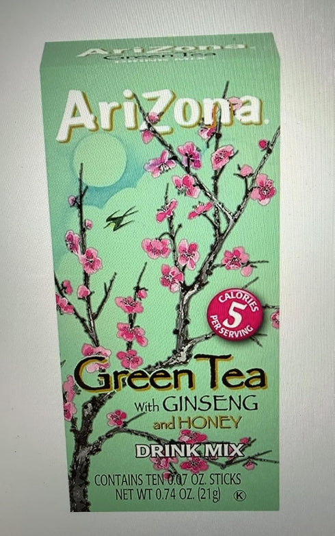 AriZona Zero Sugar Green Tea with Ginseng & Honey Powdered Drink Mix