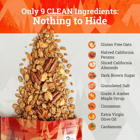2 LB Ladera Almond Pecan Granola - Low Sugar Artisanal Breakfast Cereal, Gluten Free & Vegan, Honest Ingredients