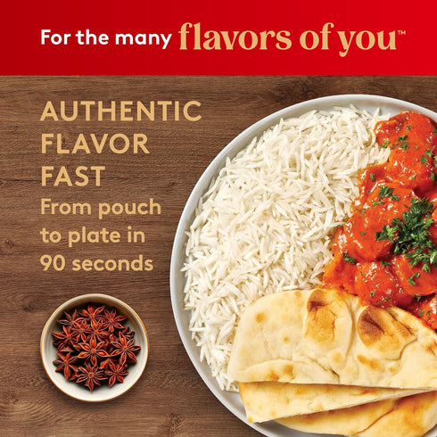 8.5 oz (Pack 4) Royal White Basmati Rice - Ready to Heat Rice - Microwavable Pouch