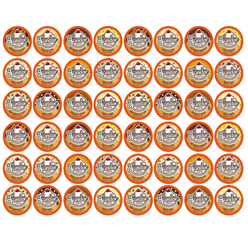 Sundae Ice Cream Flavored Coffee Pods, Compatible with 2.0 Keurig K-Cup Brewer,