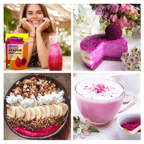 (8 Wilderness Poets, Organic Dragon Fruit Powder - Pink Pitaya, Freeze Dried Fruit Powder Ounce) - Use to make, bake