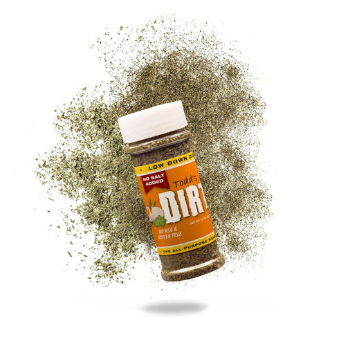Todd’s DIRT - Low Down DIRT, 1.7 oz Gourmet All Purpose Seasoning, No Salt, Gluten-Free
