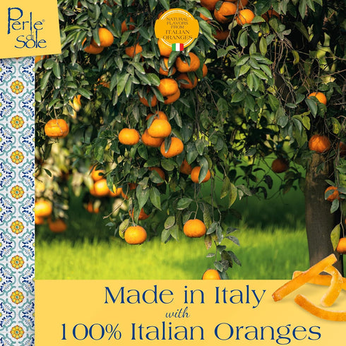 6 Pack (3.5 oz 100 Perle di Sole Candied Orange Peels Dipped in Sugar - Italian Candied Orange Peel Slices for Baking