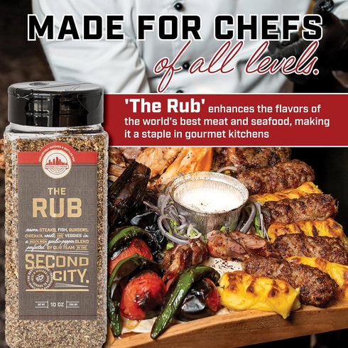 10oz 2-pack, The Rub Seasoning for Steaks, Burgers, Fish, Chicken, and Veggies A Seasoning Blend of Zesty Garlic