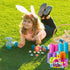 50 Count Prefilled Easter Eggs with Candy, Bulk, Assorted Colors Plastic Eggs with Spring Themed Chocolate Candy Mix