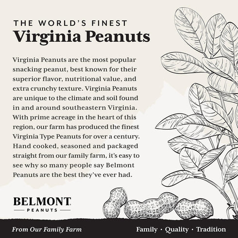 20 oz 25 oz 2) Belmont Peanuts Gourmet Virginia Peanuts, Sea Salt, + Honey Roasted, (Bundle of | Simple Ingredients, No