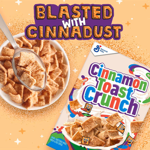 Bag,32 oz,(Pack 6) Cinnamon Toast Crunch Breakfast Cereal,Crispy Cinnamon Cereal,Value